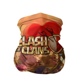 Бандана-труба 3D с принтом Clash of Clans в Рязани, 100% полиэстер, ткань с особыми свойствами — Activecool | плотность 150‒180 г/м2; хорошо тянется, но сохраняет форму | base | clan wars | coc | hall | hog rider | royale | town | trap | база | гоблин | золото | клеш оф кленс | кок | крепость | кристаллы | трофей | эликсир