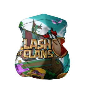 Бандана-труба 3D с принтом Clash of Clans в Рязани, 100% полиэстер, ткань с особыми свойствами — Activecool | плотность 150‒180 г/м2; хорошо тянется, но сохраняет форму | base | clan wars | coc | hall | hog rider | royale | town | trap | база | гоблин | золото | клеш оф кленс | кок | крепость | кристаллы | трофей | эликсир