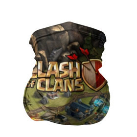 Бандана-труба 3D с принтом Clash of Clans в Рязани, 100% полиэстер, ткань с особыми свойствами — Activecool | плотность 150‒180 г/м2; хорошо тянется, но сохраняет форму | base | clan wars | coc | hall | hog rider | royale | town | trap | база | гоблин | золото | клеш оф кленс | кок | крепость | кристаллы | трофей | эликсир