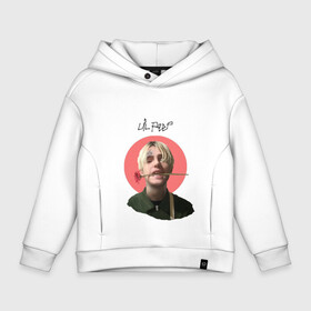 Детское худи Oversize хлопок с принтом LiL PEEP в Рязани, френч-терри — 70% хлопок, 30% полиэстер. Мягкий теплый начес внутри —100% хлопок | боковые карманы, эластичные манжеты и нижняя кромка, капюшон на магнитной кнопке | Тематика изображения на принте: ahr | cloud | crybaby | elijah | gustav | hellboy | lil | peep | rap | usa | ар | густав | клауд | лил | пип | рэп | сша | элайджа