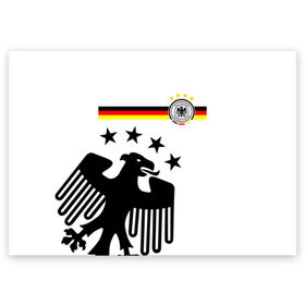 Поздравительная открытка с принтом Сборная Германии в Рязани, 100% бумага | плотность бумаги 280 г/м2, матовая, на обратной стороне линовка и место для марки
 | deutsche | deutschland | die mannschaft | germany | германия | немецкая сборная | сборная | сборная гемании по футболу | сборная германии | форма | футбол