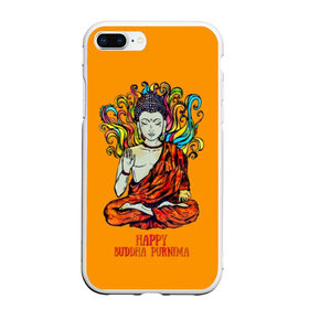 Чехол для iPhone 7Plus/8 Plus матовый с принтом Happy Buddha Purnima в Рязани, Силикон | Область печати: задняя сторона чехла, без боковых панелей | buddha | golden | happy | indian | kesa | lotus | monk | orange | ornament | pattern | pose | religion | shakyamuni | spiritual | te | будда | буддизм | духовный | золотой | индийский | кашая | кэса | лотос | оранжевый | орнамент | основатель | по