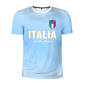 Мужская футболка 3D спортивная с принтом Сборная Италии в Рязани, 100% полиэстер с улучшенными характеристиками | приталенный силуэт, круглая горловина, широкие плечи, сужается к линии бедра | italia | italy | squadra azzurra | италия | сборная италии | сборная италии по футболу | форма | футбольные сборные | чемпионат европы | чемпионат мира
