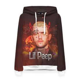 Женская толстовка 3D с принтом Lil Peep в Рязани, 100% полиэстер  | двухслойный капюшон со шнурком для регулировки, мягкие манжеты на рукавах и по низу толстовки, спереди карман-кенгуру с мягким внутренним слоем. | awful things | gustav | lil peep | густав ор | клауд | клауд рэп | лил | лили | певец | пееп | пеп | пип | пост эмо | реп | репер | рэп | рэпер | трэп | хип | хип хоп | хоп | эмо трэп