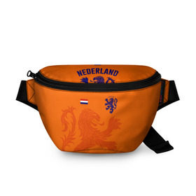 Поясная сумка 3D с принтом Сборная Голландии в Рязани, 100% полиэстер | плотная ткань, ремень с регулируемой длиной, внутри несколько карманов для мелочей, основное отделение и карман с обратной стороны сумки застегиваются на молнию | holland | nederland | netherlands | голландия | нидерланды | сборная голландии | сборная голландии по футболу | сборная нидерландов | форма | футбольные сборные | чемпионат