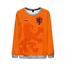 Мужской свитшот 3D с принтом Сборная Голландии в Рязани, 100% полиэстер с мягким внутренним слоем | круглый вырез горловины, мягкая резинка на манжетах и поясе, свободная посадка по фигуре | Тематика изображения на принте: holland | nederland | netherlands | голландия | нидерланды | сборная голландии | сборная голландии по футболу | сборная нидерландов | форма | футбольные сборные | чемпионат