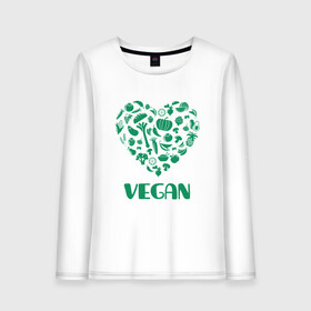 Женский лонгслив хлопок с принтом Vegan в Рязани, 100% хлопок |  | earth | green | greenpaece | nature | sport | vegan | world | yoga | веган | вегетарианец | гринпис | дерево | еда | животные | жизнь | здоровье | зеленый | йога | лес | любовь | мир | овощи | пища | планета | природа | растение