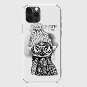 Чехол для iPhone 12 Pro Max с принтом Хипстер сова в Рязани, Силикон |  | art | bird | drawing | font | graphics | hat | hipster | inscription | owl | predator | view | wild | взгляд | графика | дикий | искусство | надпись | очки | птица | рисунок | сова | хипстер | хищник | шапка | шрифт