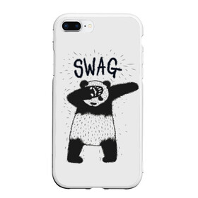 Чехол для iPhone 7Plus/8 Plus матовый с принтом Swag Panda в Рязани, Силикон | Область печати: задняя сторона чехла, без боковых панелей | Тематика изображения на принте: animal | art | authority | bear | dab | drawing | gesture | graphics | indisputable | panda | swag | wild | авторитет | графика | даб | дикий | жест | животное | искусство | медведь | непререкаемый | панда | рисунок | свэг