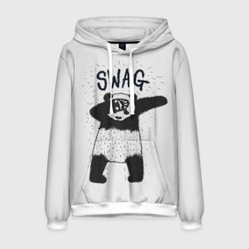 Мужская толстовка 3D с принтом Swag Panda в Рязани, 100% полиэстер | двухслойный капюшон со шнурком для регулировки, мягкие манжеты на рукавах и по низу толстовки, спереди карман-кенгуру с мягким внутренним слоем. | animal | art | authority | bear | dab | drawing | gesture | graphics | indisputable | panda | swag | wild | авторитет | графика | даб | дикий | жест | животное | искусство | медведь | непререкаемый | панда | рисунок | свэг