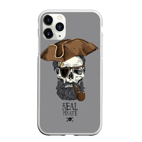 Чехол для iPhone 11 Pro Max матовый с принтом Real pirate в Рязани, Силикон |  | Тематика изображения на принте: beard | bones | crossed | drawing | font | funny | graphics | hat | inscription | mustache | one eyed | pipe | pirate | real | roger | skull | smoking | борода | весёлый | графика | кости | кури | надпись | одноглазый | перекрещенные | пират | реальный | 