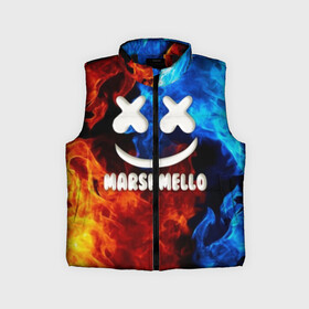 Детский жилет утепленный 3D с принтом Marshmello Fire в Рязани,  |  | dj | fire | marshmello | usa | америка | вода | клубная музыка | мармело | маршмелло | маршмеллоу | музыка | музыкант | огонь