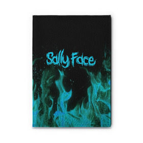 Обложка для автодокументов с принтом SALLY FACE FIRE в Рязани, натуральная кожа |  размер 19,9*13 см; внутри 4 больших “конверта” для документов и один маленький отдел — туда идеально встанут права | face | fire | game | horror | larry | sally | sally face | sanity s fall | игра | ларри | мальчик с протезом | огонь | салли | салли фейс | ужасы