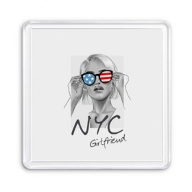 Магнит 55*55 с принтом NYC girlfriend в Рязани, Пластик | Размер: 65*65 мм; Размер печати: 55*55 мм | beautiful | blonde | city | flag | girl | girlfriend | new york | reflection | stars | stripes | usa | блондинка | город | девушка | звезды | красивая | нью йорк | отражение | очки | подруга | полосы | сша | флаг