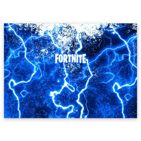 Поздравительная открытка с принтом FORTNITE STORM в Рязани, 100% бумага | плотность бумаги 280 г/м2, матовая, на обратной стороне линовка и место для марки
 | Тематика изображения на принте: battle royale | fortnite | fortnite battle royale | futuresynth | game | outrun | retrowave | synth | synthwave | игры | ретровейв | синтвейв | фортнайт