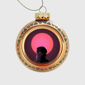 Стеклянный ёлочный шар с принтом Райан Гослинг в Рязани, Стекло | Диаметр: 80 мм | бегущий по лезвию | райан гослинг