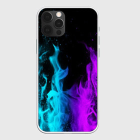 Чехол для iPhone 12 Pro Max с принтом ПЛАМЯ в Рязани, Силикон |  | blue | bright | fire | heat | light | neon | purple | red | wildfire | искры | неон | огненный | огонь | пламя | пожар