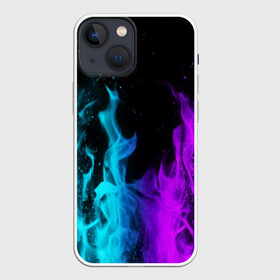 Чехол для iPhone 13 mini с принтом ПЛАМЯ | НЕОНОВЫЙ ОГОНЬ в Рязани,  |  | blue | bright | fire | heat | light | neon | purple | red | wildfire | искры | неон | огненный | огонь | пламя | пожар