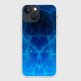 Чехол для iPhone 13 mini с принтом НЕОНОВАЯ ЗАЩИТА в Рязани,  |  | abstraction | cyber | cyberpunk | future | geometry | hexagon | neon | techno | texture | абстракция | броня | геометрия | кибер | краски | неон | неоновый | сетка | соты | стальная броня | текстура | шестигранники