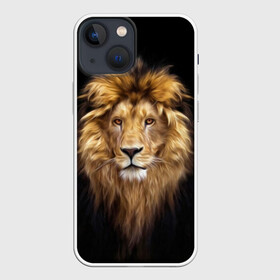 Чехол для iPhone 13 mini с принтом Лев в Рязани,  |  | Тематика изображения на принте: african | animals | authority | big | cat | cool | head | illustration | indisputable | lion | mane | muzzle | supreme | swag | авторитет | африканский | большая | верховный | голова | грива | животные | иллюстрация | кошка | крутой | лев | непрер