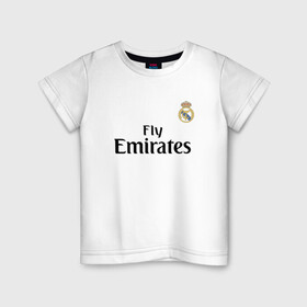 Детская футболка хлопок с принтом BENZEMA REAL в Рязани, 100% хлопок | круглый вырез горловины, полуприлегающий силуэт, длина до линии бедер | benzema | real | real madrid | бензема | карим бензема | реал | реал мадрид