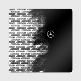 Магнит виниловый Квадрат с принтом Mercedes в Рязани, полимерный материал с магнитным слоем | размер 9*9 см, закругленные углы | amg | mercedes | авто | автомобиль | иномарка | логотип | машина | мерседес | текстура