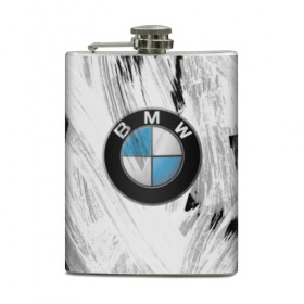 Фляга с принтом BMW в Рязани, металлический корпус | емкость 0,22 л, размер 125 х 94 мм. Виниловая наклейка запечатывается полностью | bmw | авто | автомобиль | бмв | логотип | машина | надпись | текстура