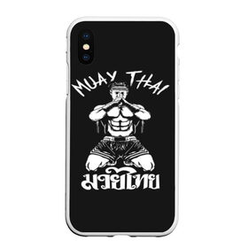 Чехол для iPhone XS Max матовый с принтом Muay Thai в Рязани, Силикон | Область печати: задняя сторона чехла, без боковых панелей | fight | muay thai | thai boxing | ufc | бокс | ката | кикбоксин | лаос | лоу кик | муай | мьянма | поединок | таиланд | тай | тайский | таолу