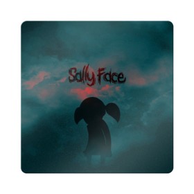 Магнит виниловый Квадрат с принтом Sally Face (Силуэт). в Рязани, полимерный материал с магнитным слоем | размер 9*9 см, закругленные углы | Тематика изображения на принте: face | game | horror | larry | sally | sally face | sanity s fall | игра | ларри | мальчик с протезом | салли | салли фейс | ужасы