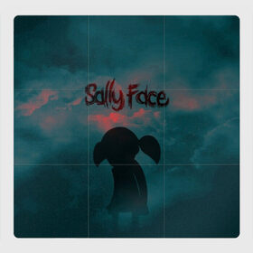Магнитный плакат 3Х3 с принтом Sally Face (Силуэт). в Рязани, Полимерный материал с магнитным слоем | 9 деталей размером 9*9 см | Тематика изображения на принте: face | game | horror | larry | sally | sally face | sanity s fall | игра | ларри | мальчик с протезом | салли | салли фейс | ужасы