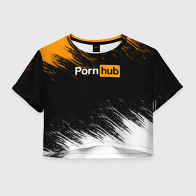 Женская футболка Cropp-top с принтом Порно (1) в Рязани, 100% полиэстер | круглая горловина, длина футболки до линии талии, рукава с отворотами | brazzers | браззерс | порхаб
