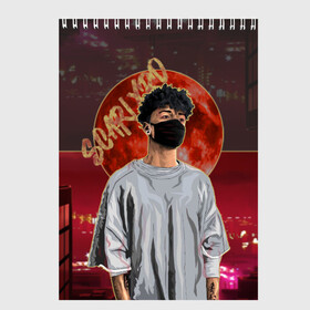 Скетчбук с принтом Scarlxrd (Blood Moon) в Рязани, 100% бумага
 | 48 листов, плотность листов — 100 г/м2, плотность картонной обложки — 250 г/м2. Листы скреплены сверху удобной пружинной спиралью | cкриминг | heart attack | hip hap | rap | scarlxrd | scream | trap | иероглифы | лодр | метал | музыка | репер | скар | скарлорд | скрим | трэп | хип хоп | японский