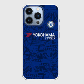 Чехол для iPhone 13 Pro с принтом Chelsea home 19 20 в Рязани,  |  | Тематика изображения на принте: champions league | chelsea | england | hazard | kante | азар | англия | канте | лига чемпионов | челси