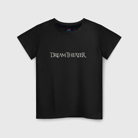 Детская футболка хлопок с принтом Dream Theater logo в Рязани, 100% хлопок | круглый вырез горловины, полуприлегающий силуэт, длина до линии бедер | dream theater | dt | goth | gothic | metal | music | rock | готика | метал | рок | симфони метал