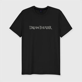 Мужская футболка премиум с принтом Dream Theater logo в Рязани, 92% хлопок, 8% лайкра | приталенный силуэт, круглый вырез ворота, длина до линии бедра, короткий рукав | dream theater | dt | goth | gothic | metal | music | rock | готика | метал | рок | симфони метал