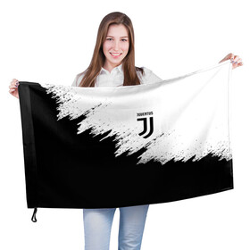 Флаг 3D с принтом JUVENTUS SPORT в Рязани, 100% полиэстер | плотность ткани — 95 г/м2, размер — 67 х 109 см. Принт наносится с одной стороны | black and white | cr7 | fc | football | football club | juve | juventus | ronaldo | sport | роналдо | спорт | спортивные | униформа | фирменные цвета | фк | футбол | футбольный клуб | черно белый | ювентус