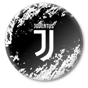 Значок с принтом JUVENTUS в Рязани,  металл | круглая форма, металлическая застежка в виде булавки | Тематика изображения на принте: cr7 | fc | football | football club | juve | juventus | ronaldo | sport | роналдо | спорт | спортивные | униформа | фирменные цвета | фк | футбол | футбольный клуб | ювентус