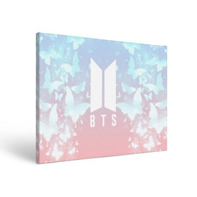 Холст прямоугольный с принтом BTS BUTTERFLIES в Рязани, 100% ПВХ |  | bangtan boys | bt21 | bts | bts army | bts stickers | butterflies | j hope | jimin | jin | jungkook | k pop | rap monster | rapmon | suga | v | бабочки | бтс | корея | стикеры bts