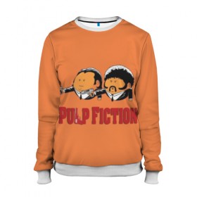 Женский свитшот 3D с принтом Pulp Fiction - Art 2 в Рязани, 100% полиэстер с мягким внутренним слоем | круглый вырез горловины, мягкая резинка на манжетах и поясе, свободная посадка по фигуре | art | film | movie | pulp fiction | tarantino | кино | криминальное чтиво | приколы | тарантино | фильмы