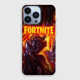 Чехол для iPhone 13 Pro с принтом FORTNITE LIQUID FIRE в Рязани,  |  | Тематика изображения на принте: 2019 | armor | armour | cybersport | esport | fortnite | game | llama | logo | броня | игра | киберспорт | лава. | лама | фиолетовый | фирменные цвета | фортнайт