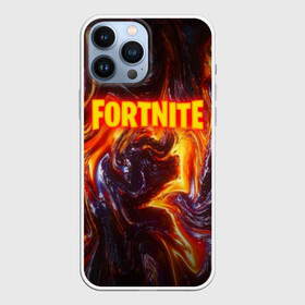 Чехол для iPhone 13 Pro Max с принтом FORTNITE LIQUID FIRE в Рязани,  |  | Тематика изображения на принте: 2019 | armor | armour | cybersport | esport | fortnite | game | llama | logo | броня | игра | киберспорт | лава. | лама | фиолетовый | фирменные цвета | фортнайт