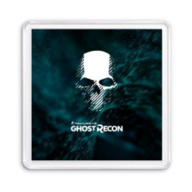 Магнит 55*55 с принтом GHOST RECON в Рязани, Пластик | Размер: 65*65 мм; Размер печати: 55*55 мм | bones | breakpoint | ghost | ghost recon | ghost recon breakpoint | logo | mask | skell technology | skull | tom clancys | tom clancys ghost recon breakpoint | wildlands | лого | маска | призрак | череп