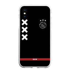 Чехол для iPhone XS Max матовый с принтом Ajax Amsterdam в Рязани, Силикон | Область печати: задняя сторона чехла, без боковых панелей | Тематика изображения на принте: ajax | амстердам | аякс | футбол
