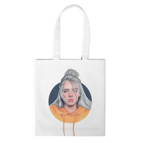 Сумка 3D повседневная с принтом Billie Eilish art 1 в Рязани, 100% полиэстер | Плотность: 200 г/м2; Размер: 34×35 см; Высота лямок: 30 см | art | billie | billie eilish | eilish | music | pop | trend | арт | билли айлиш | музыка | тренд