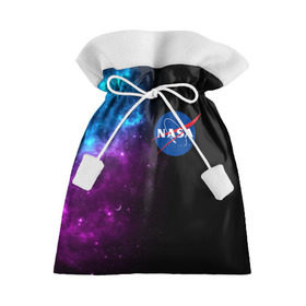 Подарочный 3D мешок с принтом NASA (SPACE) 4.2 в Рязани, 100% полиэстер | Размер: 29*39 см | nasa | paint | space | звезды | космос | краска | наса | черная дыра