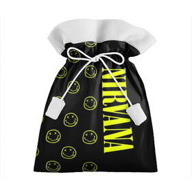Подарочный 3D мешок с принтом Nirvana 2 в Рязани, 100% полиэстер | Размер: 29*39 см | cobain | kurt | kurt cobain | nirvana | rock | smile | гитара | кобейн | курт | курт кобейн | нирвана | рок