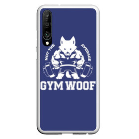 Чехол для Honor P30 с принтом GYM WOOF в Рязани, Силикон | Область печати: задняя сторона чехла, без боковых панелей | Тематика изображения на принте: bodybuilding | diet | exercise | fitness | gym | heath | motivation | muscle | phil | training | workout | бодибилдинг | мотивация | спорт | трансформация | фитнес | эстетичный