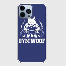 Чехол для iPhone 13 Pro Max с принтом GYM WOOF в Рязани,  |  | bodybuilding | diet | exercise | fitness | gym | heath | motivation | muscle | phil | training | workout | бодибилдинг | мотивация | спорт | трансформация | фитнес | эстетичный