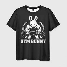 Мужская футболка 3D с принтом GYM BUNNY в Рязани, 100% полиэфир | прямой крой, круглый вырез горловины, длина до линии бедер | bodybuilding | diet | exercise | fitness | gym | heath | motivation | muscle | phil | training | workout | бодибилдинг | мотивация | спорт | трансформация | фитнес | эстетичный