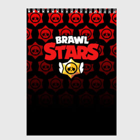 Скетчбук с принтом BRAWL STARS в Рязани, 100% бумага
 | 48 листов, плотность листов — 100 г/м2, плотность картонной обложки — 250 г/м2. Листы скреплены сверху удобной пружинной спиралью | 8 bit | 8 бит | bibi | brawl stars | crow | el brown | leon | leon shark | max | mr.p | sally leon | shark | stars | virus | werewolf | акула | биби | вирус | ворон | леон | оборотень | пингвин